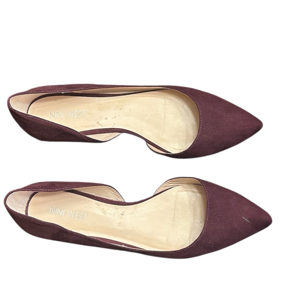 Nine West Suede Plum Flats